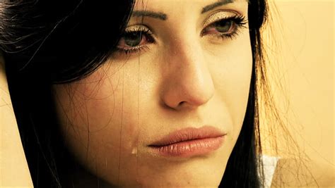 Woman Crying One Lonely Tear Sad Stock Footage Video 3687899 Shutterstock