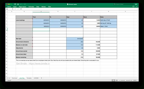 simple annual leave spreadsheet db excelcom