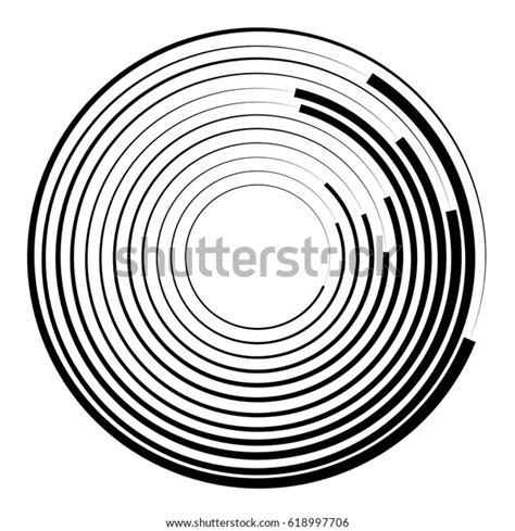 Concentric Circles Geometric Element Stock Vector Royalty Free 618997706