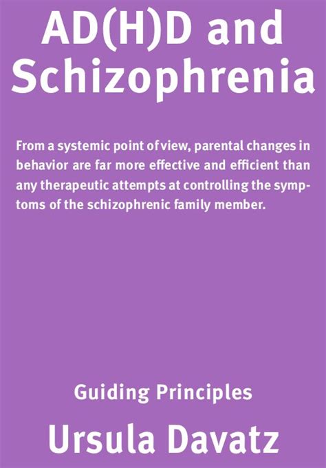 Book Adhd And Schizophrenia Ad H D And Schizophrenia
