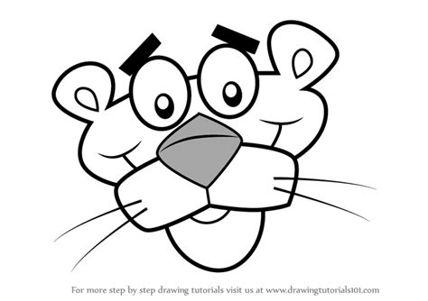 Learn How To Draw Pink Panther Face Pink Panther Step By Step