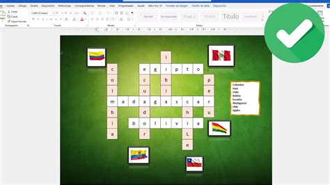 Como Crear Un Crucigrama En Word Youtube