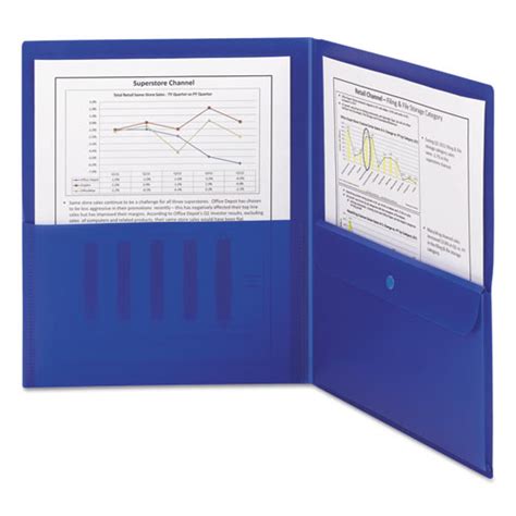 Smead Poly Two Pocket Folder Wsecurity Pocket 11 X 8 12 Blue 5