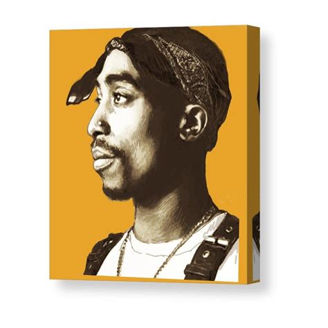 Tupac Shakur Stylised Pop Art Poster Canvas Print Canvas Art By Kim
