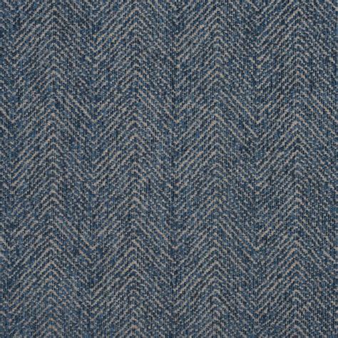 E734 Aqua Blue Herringbone Woven Textured Upholstery Fabric