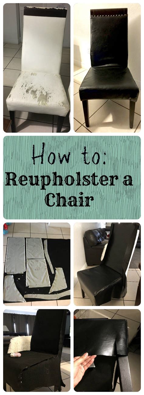 How to reupholster a seat cushion 01:36. How to: Reupholster a chair | Faux leather dining chairs ...