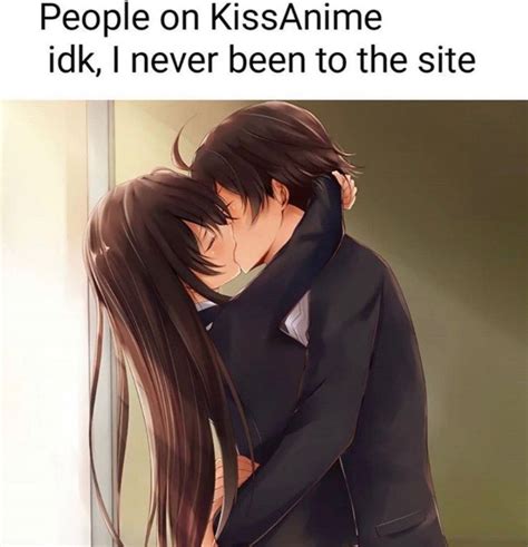 Funny Anime Memes In 2020 Anime Couple Kiss Cute Anime