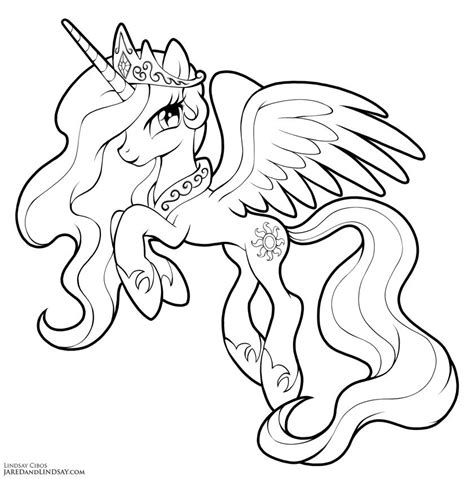 Princess Celestia By Lcibos Horse Coloring Pages Unicorn Coloring