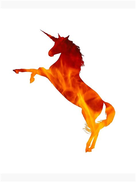 Fire Unicorn Mounted Print For Sale By Kati Cat Redbubble