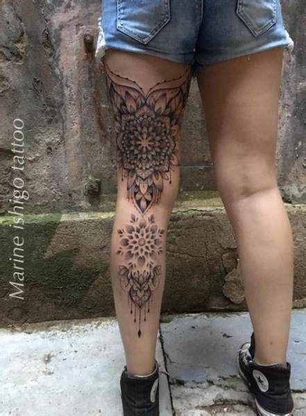Hip Tattoo Small Mandala 32 Ideas In 2020 Leg Tattoos Leg Tattoos