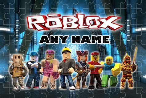 Personalised Roblox jigsaw puzzle-Best gift for fans roblox Add name | eBay