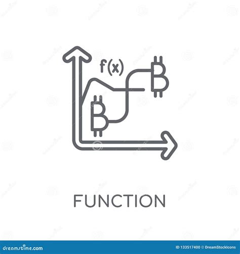 Function Linear Icon Modern Outline Function Logo Concept On Wh Stock