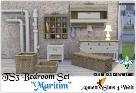 Annetts Sims 4 Welt Ts3 To Ts4 Bedroom Set Maritim