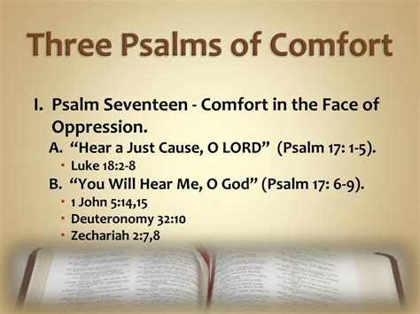 Ppt Three Psalms Of Comfort Powerpoint Presentation Free Download