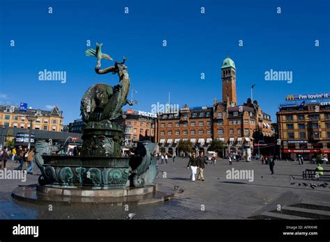 Radhuspladsen Square Copenhagen Denmark Stock Photo