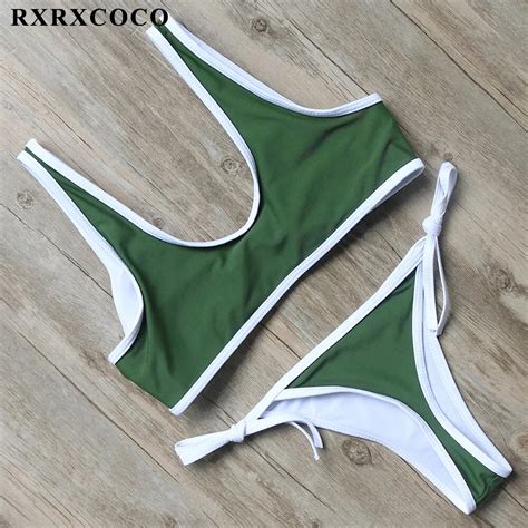Buy Rxrxcoco Hot Sexy Bikini Top Thong Swimming Suit