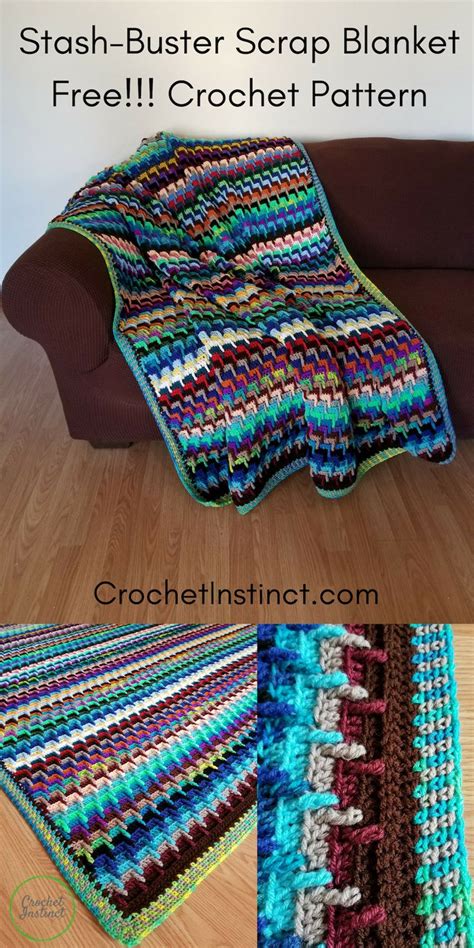 Stash Buster Blanket Free Pattern And Photo Tutorial 2019 Yarn Ideas