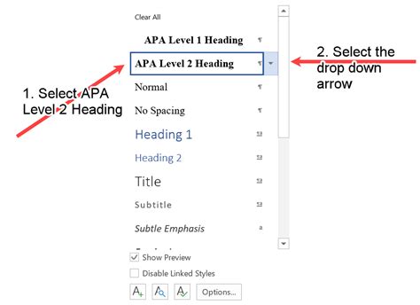 Table and figure numbers, titles, and notes; The Level 2 heading APA style can be created quickly in Word!
