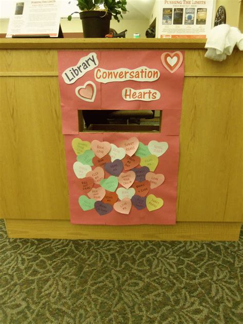 Book Drop Decorated As A Box Of Conversation Hearts Candy