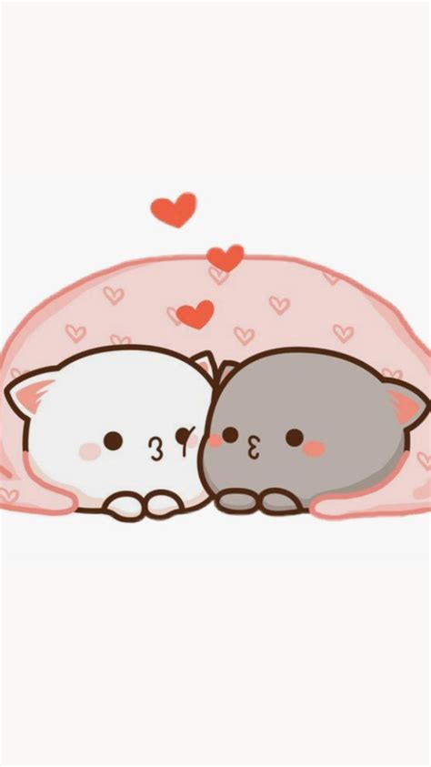 Goma And Peach Stickers Cute Anime Cat Kawaii Cat Drawing Cute Doodles