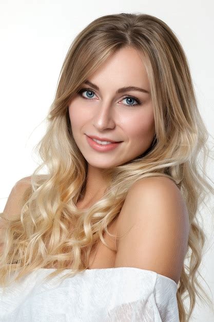 Premium Photo Portrait Of Beautiful Blonde Woman Skincare Spa