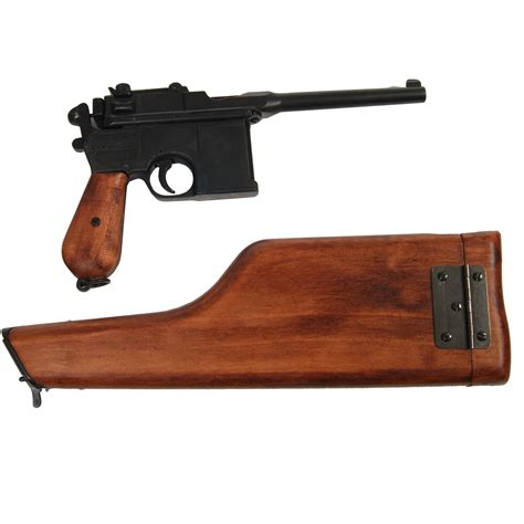 Mauser C96 With Wooden Stock Holster Non Firing Replica 14725