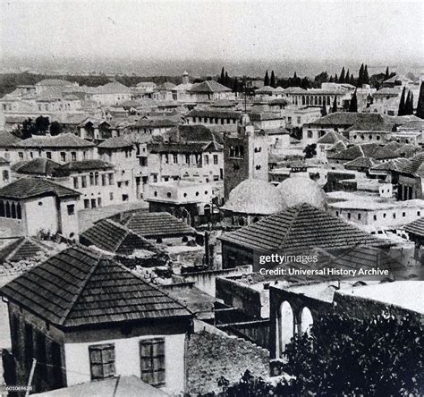 View Over The Rooftops Of Tripoli In Lebanon At The Time Of French