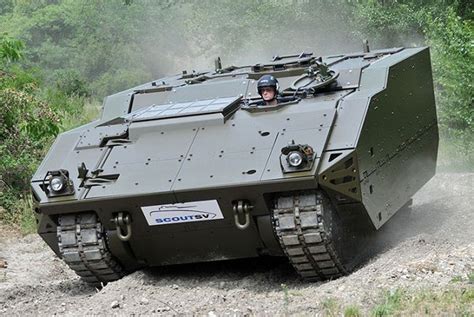 Ajax Scout Sv Ct40 40mm Cannon Light Tracked Armoured Vehicle Armored