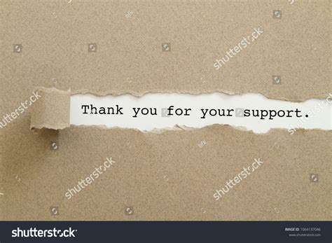 Thank You Your Support Word Written Stock Photo 1064137046 Shutterstock