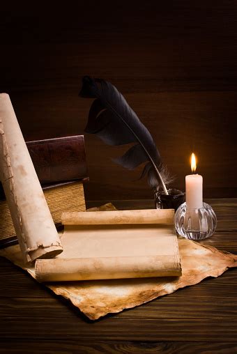 Old Papers On A Wooden Table Stock Photo Download Image Now Istock