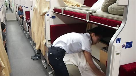 Converting Seats Into A Bed On A Thailand Sleeper Train Youtube