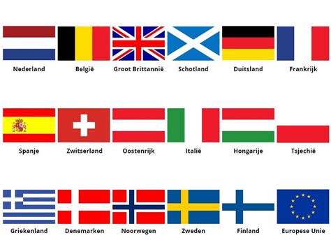 Landen Vlaggen Europa Skippy Rent
