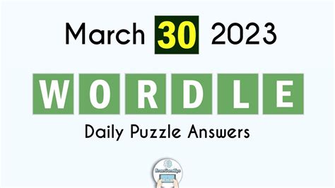 Wordle March 30 2023 Today Answer Youtube