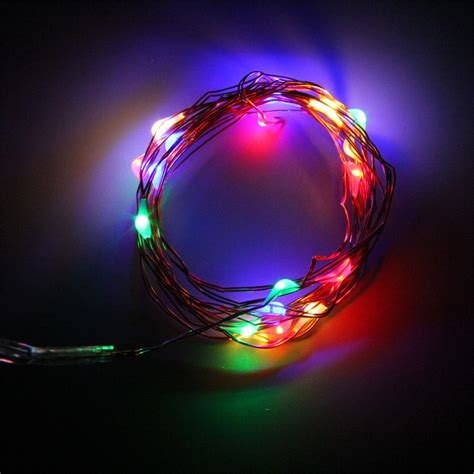 2m 20 Leds Button Battery Operated Led Copper Wire String