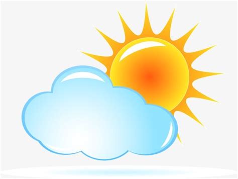 Sun And Clouds Clipart Vector Simple Clouds Sun Pattern Sun Clipart
