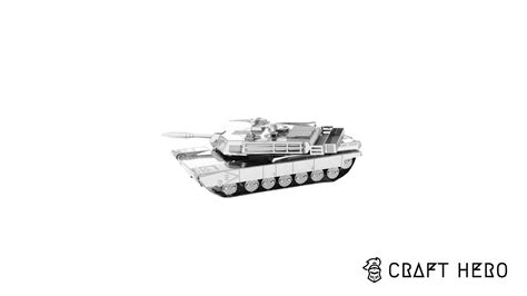 M1 Abrams Tank 3d Diy Metal Model Kit Youtube