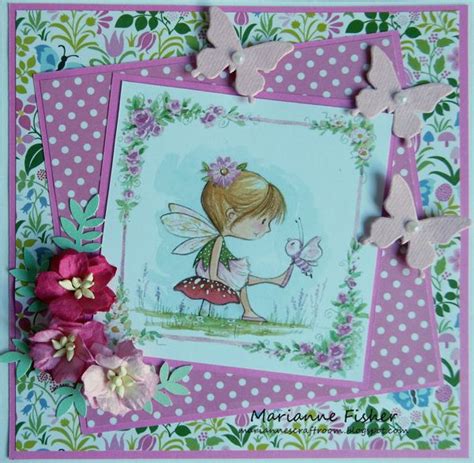 Mariannes Craftroom Fairy And Butterflies Art Pad Craft Label Label