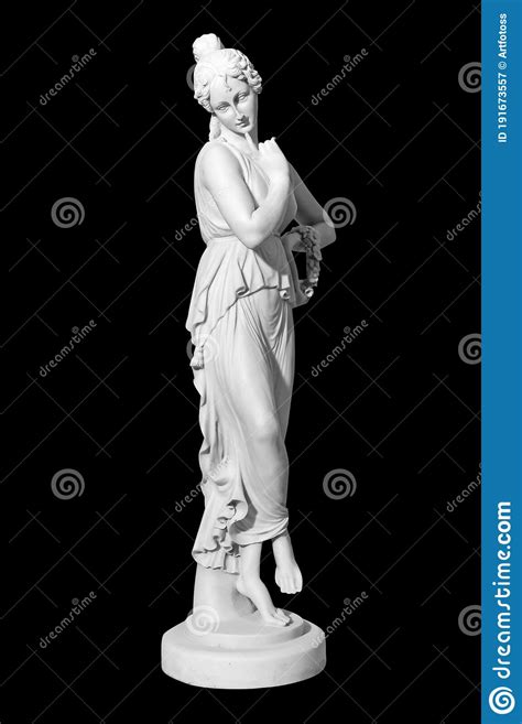 Statue Of A Naked Woman On A Black Background Royalty Free Stock