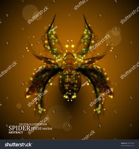 Abstract Spider Futuristic Colorful Strip Stylish Vector Illustration