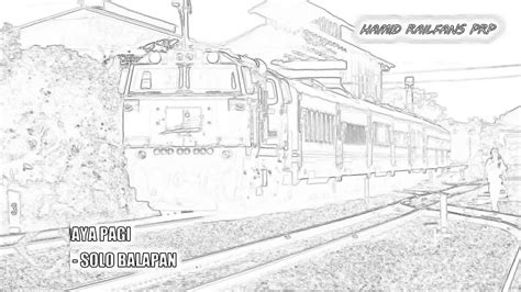 Sketsa Gambar Kereta Api Hitam Putih Kereta Transportasi Kereta Api