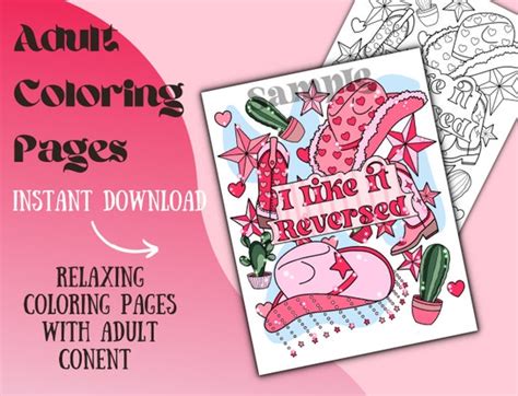 Naughty Coloring Page Sexy Coloring Book For Adults Etsy Ireland