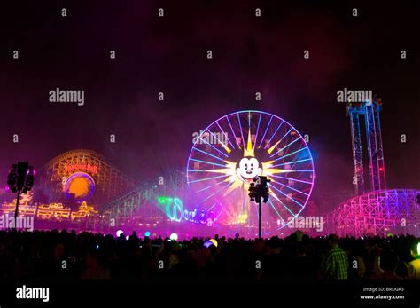 Disneyland Water And Light Show Stock Photo Alamy