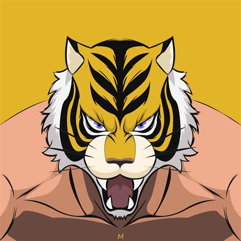 Tiger Mask W On Behance Tiger Mask Tiger Art Tiger Drawing