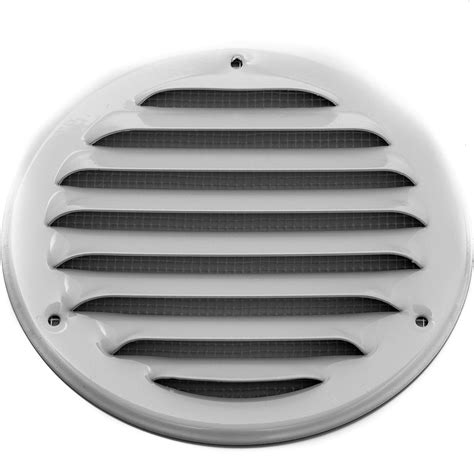 Vent Systems 6 Inch Gray Soffit Vent Cover Round Air Vent Louver