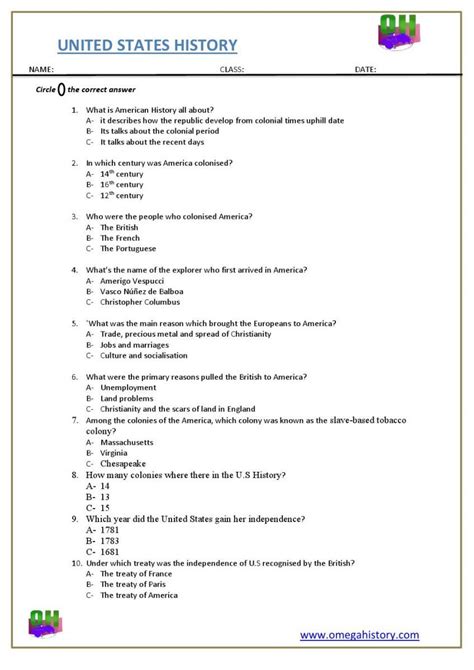 Pin On Early American History Worksheets Pdf