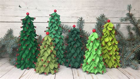 Mini Christmas Tree Made Out Of Toilet Paper Roll Youtube
