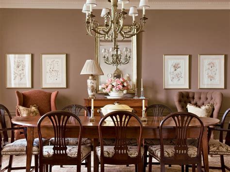A Sophisticated Dining Room With A Traditional Chandelier
