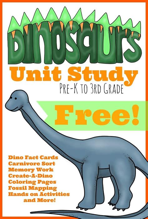 Dinosaur Unit Study Fact Cards And Dino Reports Dinosaur Unit Study