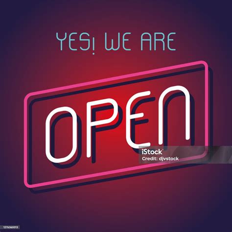 Yes We Are Open Poster Stock Illustration Download Image Now