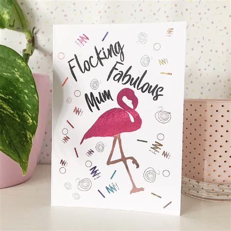 Flocking Fabulous Mum Mothers Day Card K